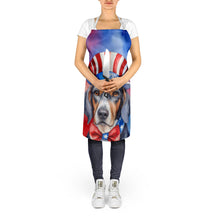 Load image into Gallery viewer, American English Coonhound Patriotic American Apron – Artist-Designed Kitchen, BBQ &amp; Craft Apron