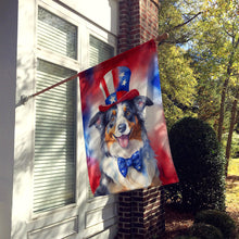 Load image into Gallery viewer, Australian Shepherd Patriotic American House Flag
