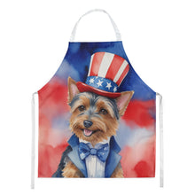 Load image into Gallery viewer, Australian Terrier Patriotic American Apron – Artist-Designed Kitchen, BBQ &amp; Craft Apron