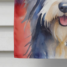 Load image into Gallery viewer, Bearded Collie Patriotic American House Flag
