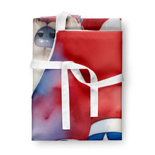Load image into Gallery viewer, Bedlington Terrier Patriotic American Apron – Artist-Designed Kitchen, BBQ &amp; Craft Apron