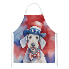 Load image into Gallery viewer, Bedlington Terrier Patriotic American Apron – Artist-Designed Kitchen, BBQ &amp; Craft Apron