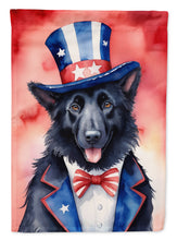 Load image into Gallery viewer, Belgian Sheepdog Patriotic American House Flag