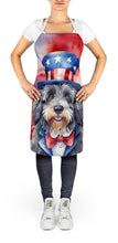 Load image into Gallery viewer, Bergamasco Sheepdog Patriotic American Apron – Artist-Designed Kitchen, BBQ &amp; Craft Apron