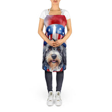 Load image into Gallery viewer, Bergamasco Sheepdog Patriotic American Apron – Artist-Designed Kitchen, BBQ &amp; Craft Apron
