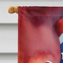 Load image into Gallery viewer, Black and Tan Coonhound Patriotic American House Flag