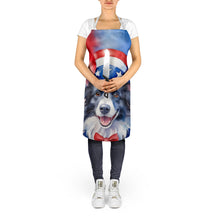 Load image into Gallery viewer, Border Collie Patriotic American Apron – Artist-Designed Kitchen, BBQ &amp; Craft Apron