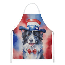 Load image into Gallery viewer, Border Collie Patriotic American Apron – Artist-Designed Kitchen, BBQ &amp; Craft Apron