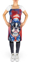 Load image into Gallery viewer, Boston Terrier Patriotic American Apron – Artist-Designed Kitchen, BBQ &amp; Craft Apron