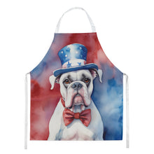 Load image into Gallery viewer, White Boxer Patriotic American Apron – Artist-Designed Kitchen, BBQ &amp; Craft Apron