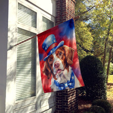 Load image into Gallery viewer, Brittany Spaniel Patriotic American House Flag