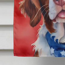 Load image into Gallery viewer, Brittany Spaniel Patriotic American House Flag