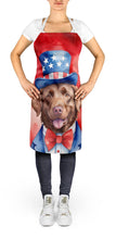 Load image into Gallery viewer, Chesapeake Bay Retriever Patriotic American Apron – Artist-Designed Kitchen, BBQ &amp; Craft Apron