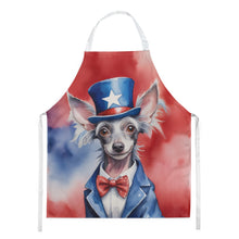 Load image into Gallery viewer, Chinese Crested Patriotic American Apron – Artist-Designed Kitchen, BBQ &amp; Craft Apron