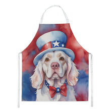 Load image into Gallery viewer, Clumber Spaniel Patriotic American Apron – Artist-Designed Kitchen, BBQ &amp; Craft Apron