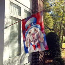 Load image into Gallery viewer, Clumber Spaniel Patriotic American House Flag
