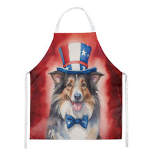 Load image into Gallery viewer, Collie Patriotic American Apron – Artist-Designed Kitchen, BBQ &amp; Craft Apron
