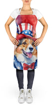 Load image into Gallery viewer, Corgi Patriotic American Apron – Artist-Designed Kitchen, BBQ &amp; Craft Apron