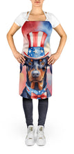 Load image into Gallery viewer, Doberman Pinscher Patriotic American Apron – Artist-Designed Kitchen, BBQ &amp; Craft Apron