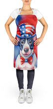 Load image into Gallery viewer, English Bull Terrier Patriotic American Apron – Artist-Designed Kitchen, BBQ &amp; Craft Apron