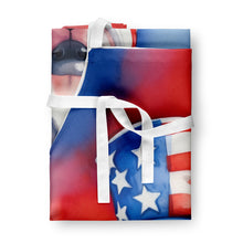Load image into Gallery viewer, English Bull Terrier Patriotic American Apron – Artist-Designed Kitchen, BBQ &amp; Craft Apron
