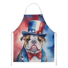 Load image into Gallery viewer, English Bulldog Patriotic American Apron – Artist-Designed Kitchen, BBQ &amp; Craft Apron