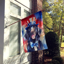 Load image into Gallery viewer, Flat-Coated Retriever Patriotic American House Flag