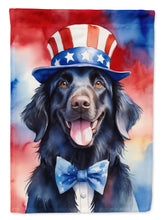 Load image into Gallery viewer, Flat-Coated Retriever Patriotic American House Flag