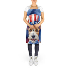 Load image into Gallery viewer, Fox Terrier Patriotic American Apron – Artist-Designed Kitchen, BBQ &amp; Craft Apron