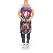 Load image into Gallery viewer, German Wirehaired Pointer Patriotic American Apron – Artist-Designed Kitchen, BBQ &amp; Craft Apron
