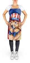 Load image into Gallery viewer, Golden Retriever Patriotic American Apron – Artist-Designed Kitchen, BBQ &amp; Craft Apron