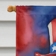 Load image into Gallery viewer, Golden Retriever Patriotic American House Flag