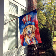 Load image into Gallery viewer, Golden Retriever Patriotic American House Flag