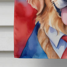 Load image into Gallery viewer, Golden Retriever Patriotic American House Flag