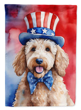 Load image into Gallery viewer, Goldendoodle Patriotic American House Flag
