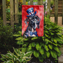 Load image into Gallery viewer, Great Dane Patriotic American Garden Flag – Dog in Uncle Sam Hat | Red, White &amp; Blue Outdoor Decor