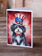 Load image into Gallery viewer, Havanese Patriotic American Greeting Cards - Blank Note Cards – 8-Pack of Artist-Designed Cards with Envelopes