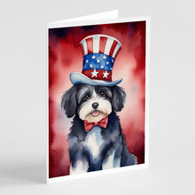 Load image into Gallery viewer, Havanese Patriotic American Greeting Cards - Blank Note Cards – 8-Pack of Artist-Designed Cards with Envelopes