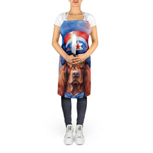 Load image into Gallery viewer, Irish Setter Patriotic American Apron – Artist-Designed Kitchen, BBQ &amp; Craft Apron