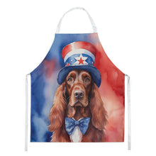 Load image into Gallery viewer, Irish Setter Patriotic American Apron – Artist-Designed Kitchen, BBQ &amp; Craft Apron