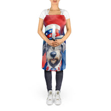 Load image into Gallery viewer, Irish Wolfhound Patriotic American Apron – Artist-Designed Kitchen, BBQ &amp; Craft Apron
