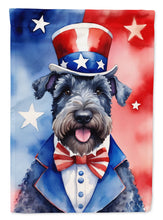 Load image into Gallery viewer, Kerry Blue Terrier Patriotic American House Flag