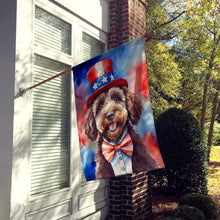 Load image into Gallery viewer, Labradoodle Patriotic American House Flag