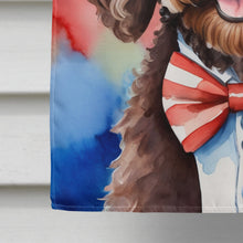 Load image into Gallery viewer, Labradoodle Patriotic American House Flag