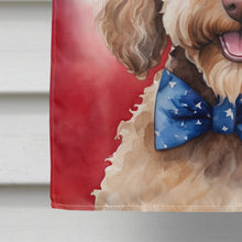 Load image into Gallery viewer, Labradoodle Patriotic American House Flag