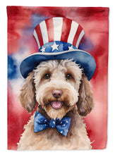 Load image into Gallery viewer, Labradoodle Patriotic American House Flag