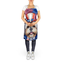 Load image into Gallery viewer, Lhasa Apso Patriotic American Apron – Artist-Designed Kitchen, BBQ &amp; Craft Apron