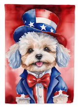 Load image into Gallery viewer, Maltipoo Patriotic American House Flag