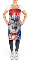 Load image into Gallery viewer, Norwegian Elkhound Patriotic American Apron – Artist-Designed Kitchen, BBQ &amp; Craft Apron