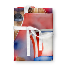 Load image into Gallery viewer, Norwich Terrier Patriotic American Apron – Artist-Designed Kitchen, BBQ &amp; Craft Apron